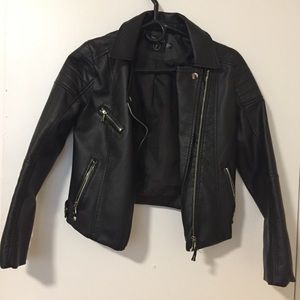 Boohoo Petite Faux Leather Jacket